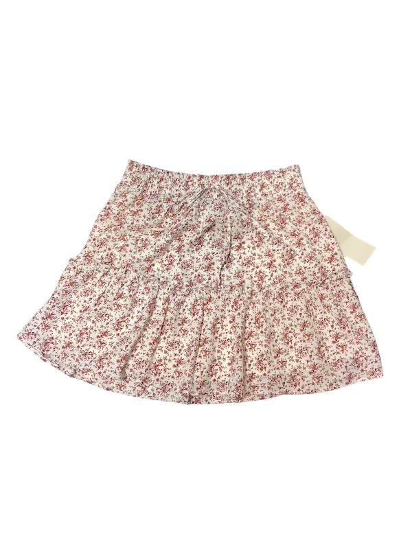 Skirt Mini & Short By Paper Crane In Floral Print, Size: L Sexy Leather Skirt