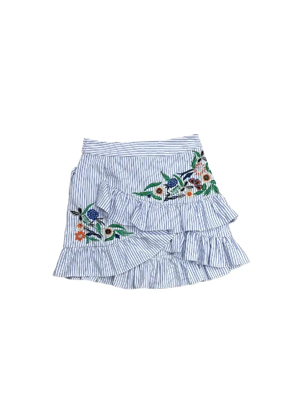 Skirt Mini & Short By RUNWAY In Blue & White, Size: S Mini Skirt Look