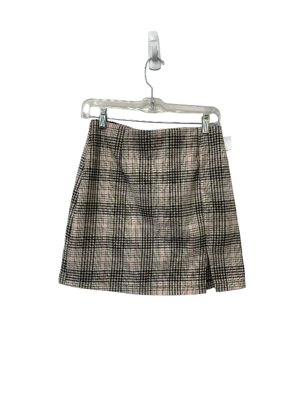 Skirt Mini & Short By Wild Fable In Plaid Pattern, Size: 8 Tie Waist Mini Skirt