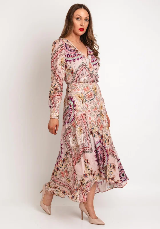 Guess Monique Metallic Shimmer Maxi Dress, Blush Black Maxi Skirt