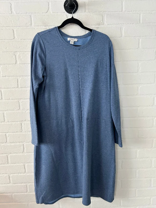 Dress Casual Midi By Coldwater Creek In Blue, Size: M Soft Pleated Midi