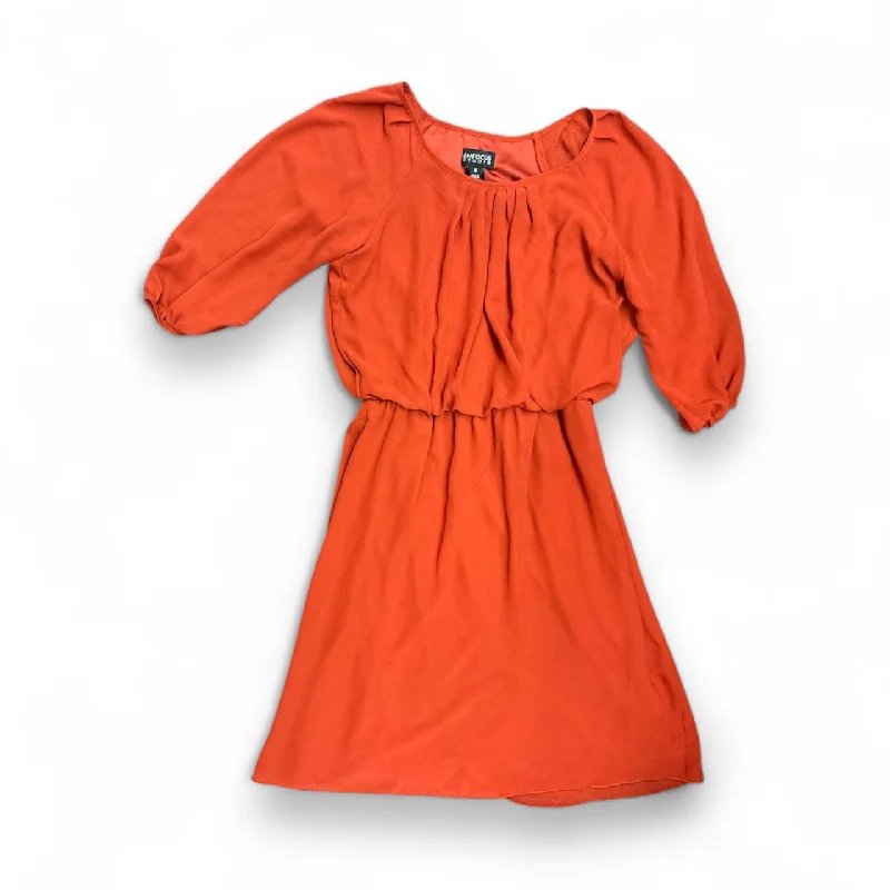 Dress Casual Midi By Enfocus In Orange & Red, Size: 6 Classic A-line Skirt