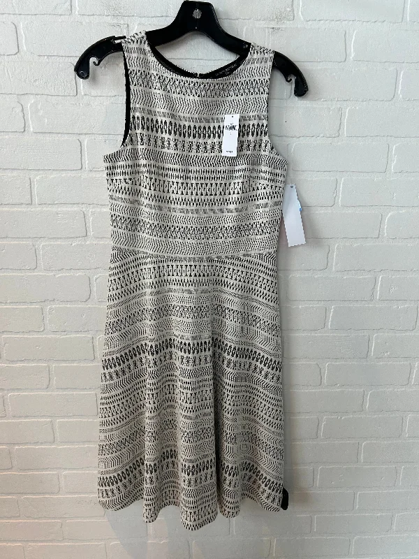 Dress Casual Midi By Banana Republic In Cream & Grey, Size: Xs Ribbed Midi Skirt