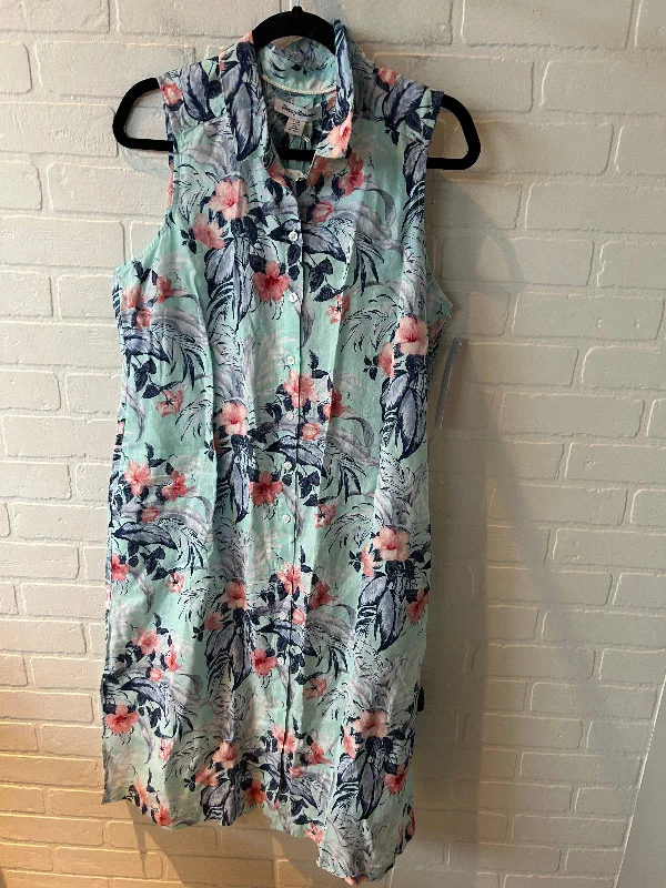 Dress Casual Midi By Tommy Bahama In Blue & Pink, Size: L Tulle Midi Skirt