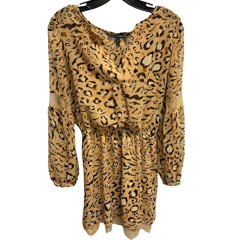 Dress Casual Midi By White House Black Market In Animal Print, Size: Xs Trendy Midi Look