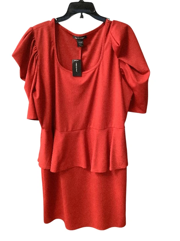 Dress Party Midi By Ashley Stewart In Red, Size: 22 Cotton Midi Skirt