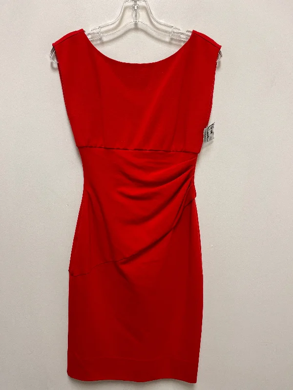 Dress Party Midi By Diane Von Furstenberg In Red, Size: S Stylish Pleated Skirt