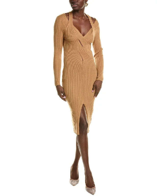 Beulah Twisted Wool & Cashmere-Blend Sweaterdress Sweater Dress with Belt