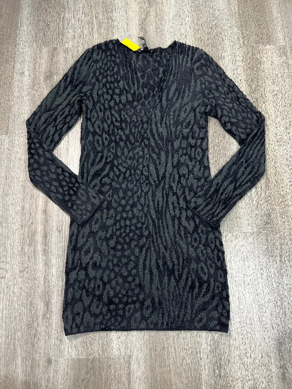 Dress Sweater By Express In Animal Print, Size: M Layered Sweater Dress