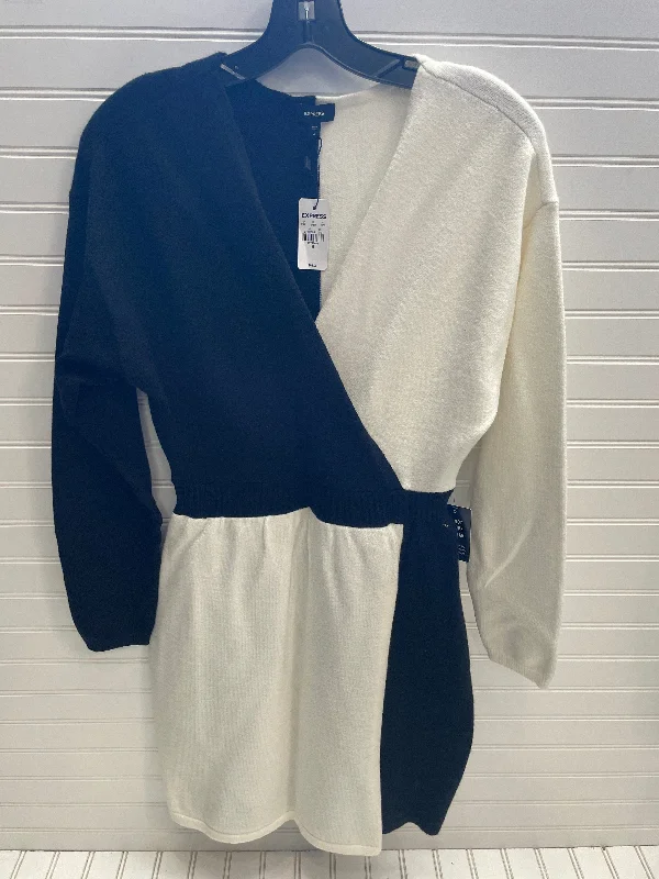 Dress Sweater By Express In Black & White, Size: M Sweater Dress Cozy