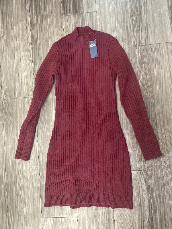 Dress Sweater By Hollister In Red, Size: L Casual Sweater Gown