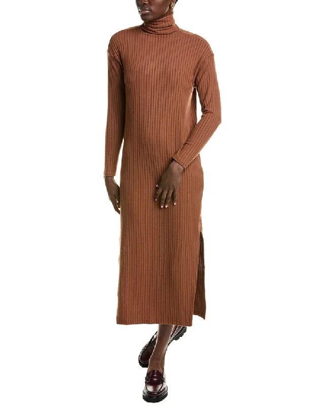 Enza Costa Turtleneck Sweaterdress Classic Knit Sweater